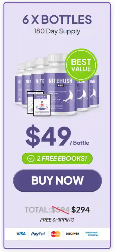 nitehush pro price - 6 Bottle